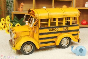 Tinplate school bus model