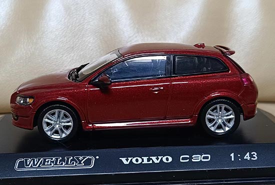 1/43 Volvo C30 Diecast Model in Wine Red