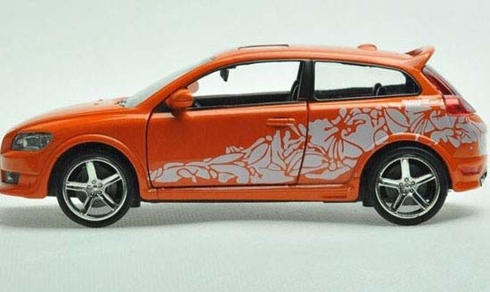 1/32 Volvo C30 Diecast Toy in Orange